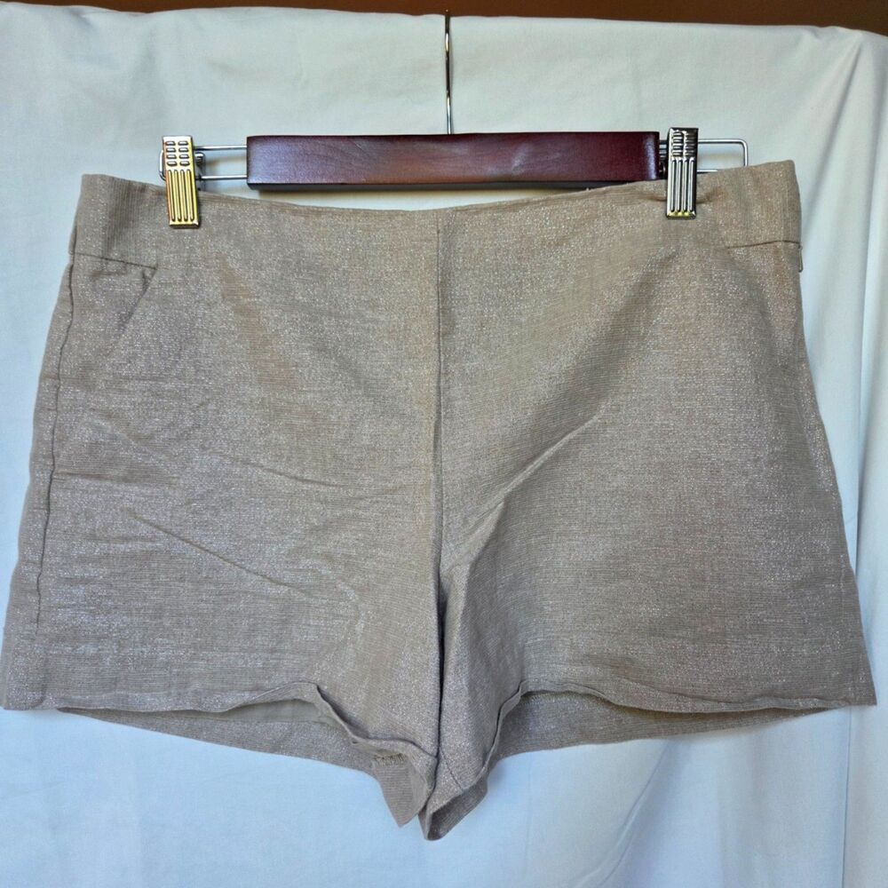 Loft Gold Sheen Shorts - Size 4